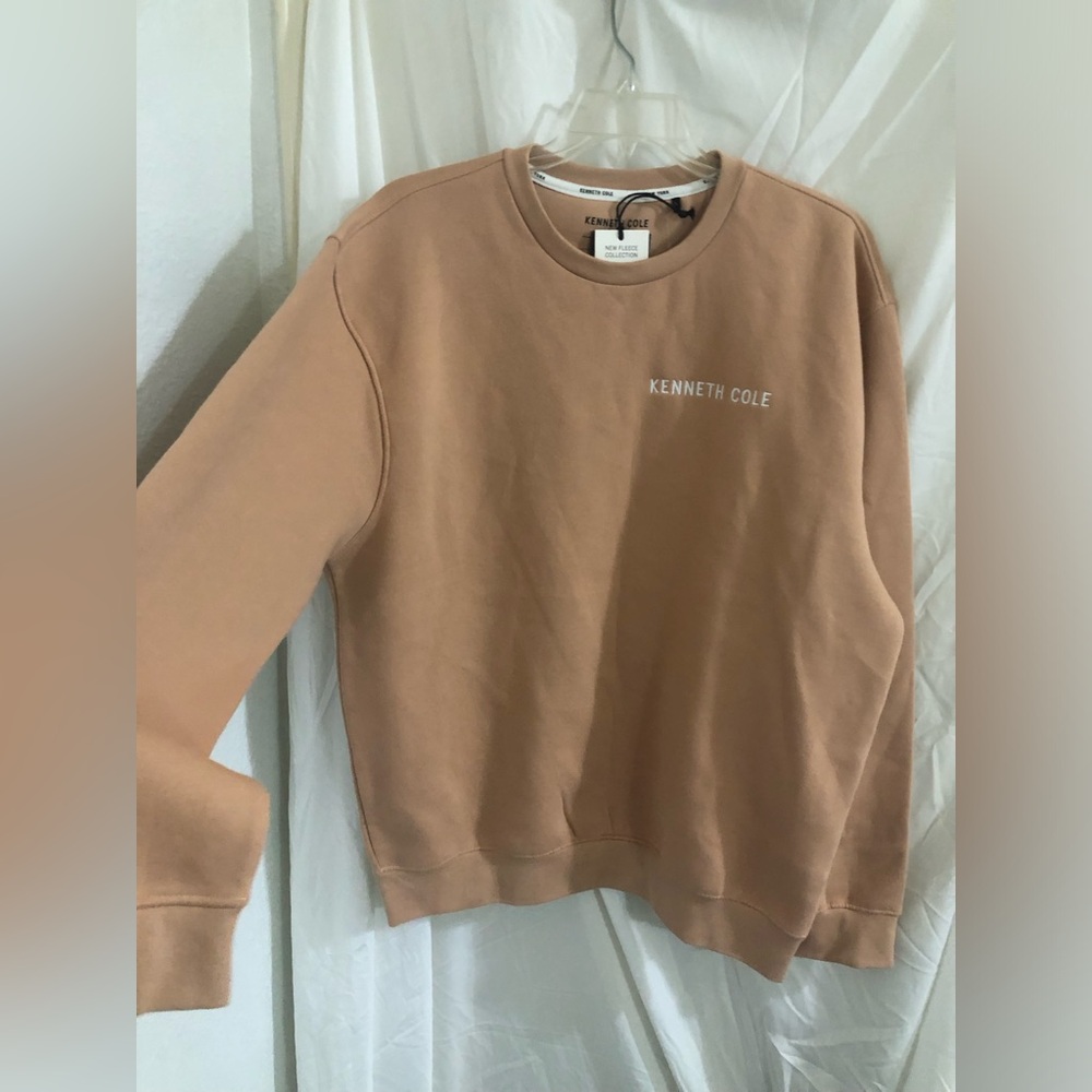 Kemneth Cole New York fleece collection‎ tan cafe creme sweatshirt size XXL new